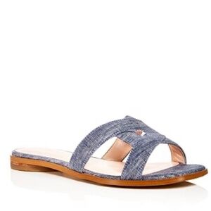 NEW Avec Les Filles Blaye Slide Sandals in Denim Blue